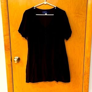 Blue Rain Black dress. Size S. Lined. Cute button detail